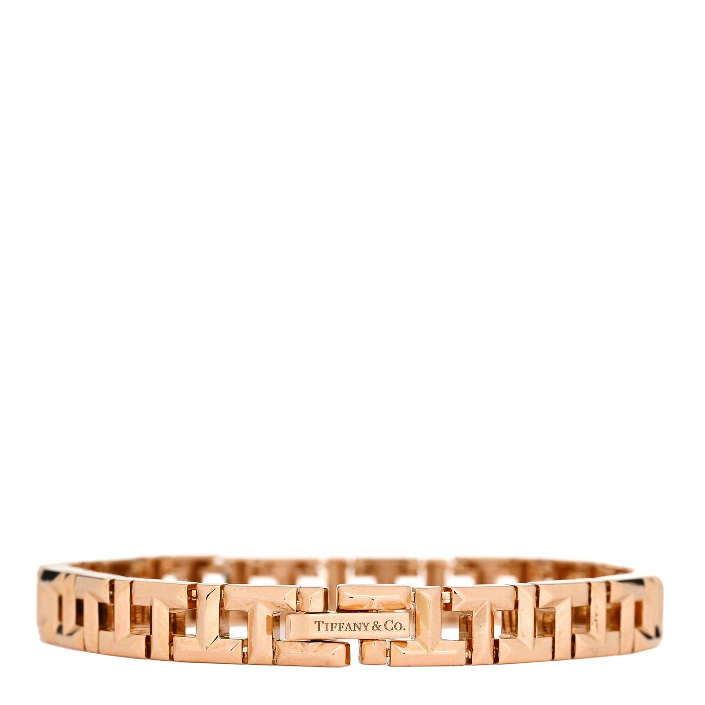18K Rose Gold Narrow T True Hinged Bangle Bracelet