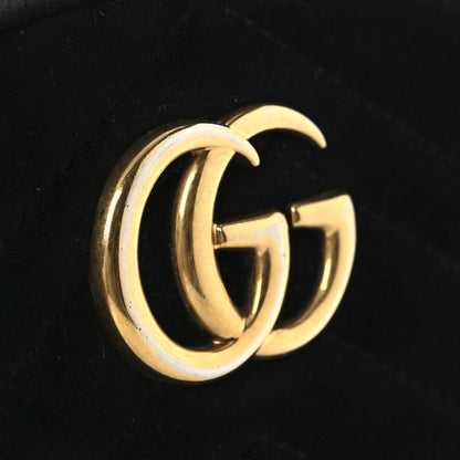 Gucci Velvet Matelasse GG Marmont Belt Bag Black 15 of 15