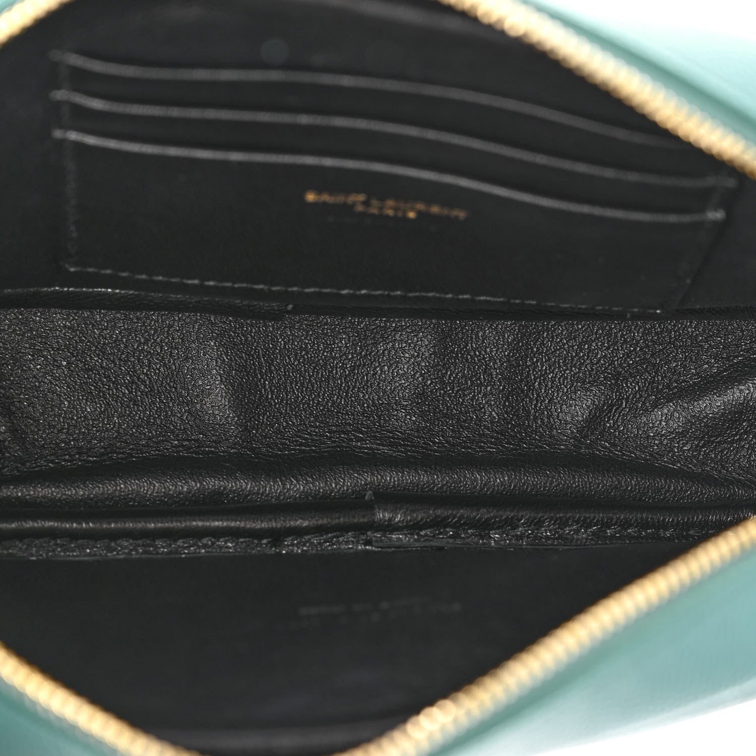Saint Laurent Grain De Poudre Matelasse Monogram Mini Lou Camera Bag Blue Vert 5 of 9