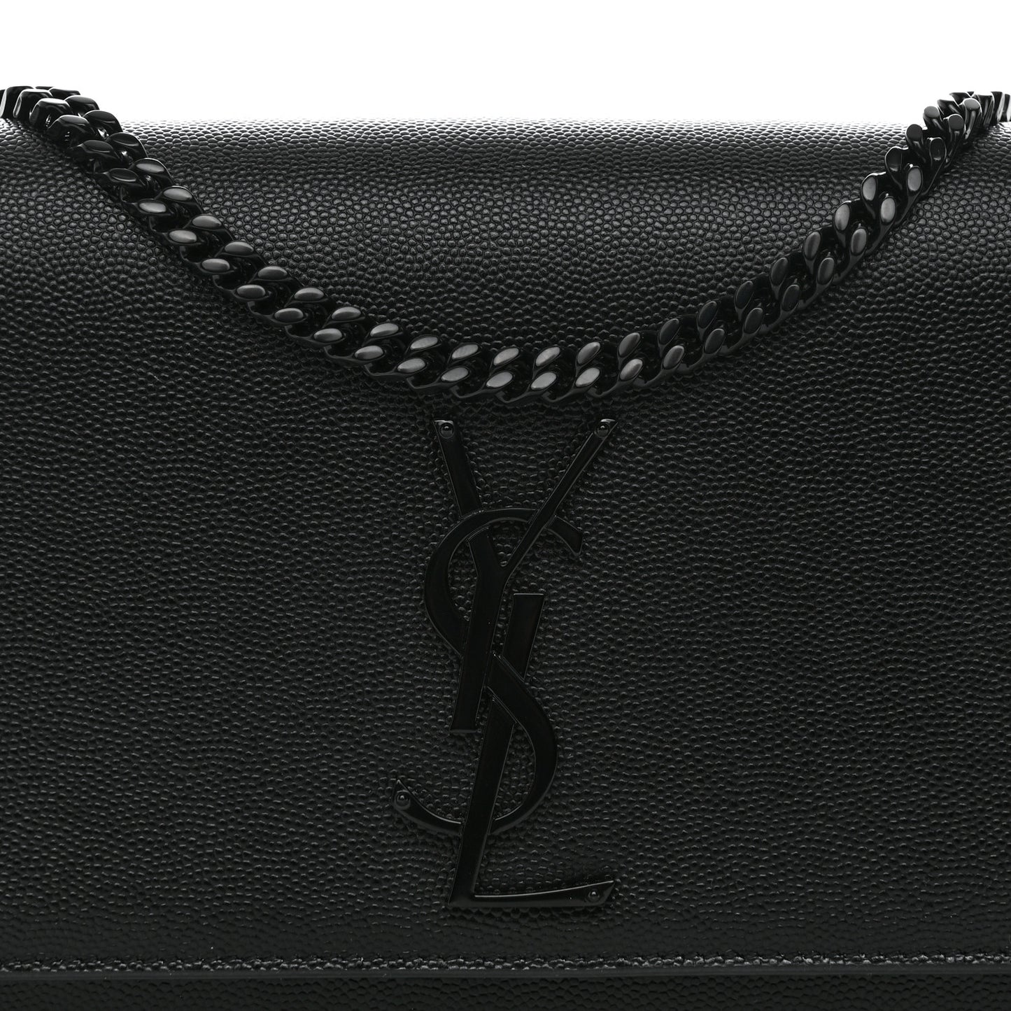 Grain De Poudre Medium Classic Monogram Monochrome Kate Satchel Black