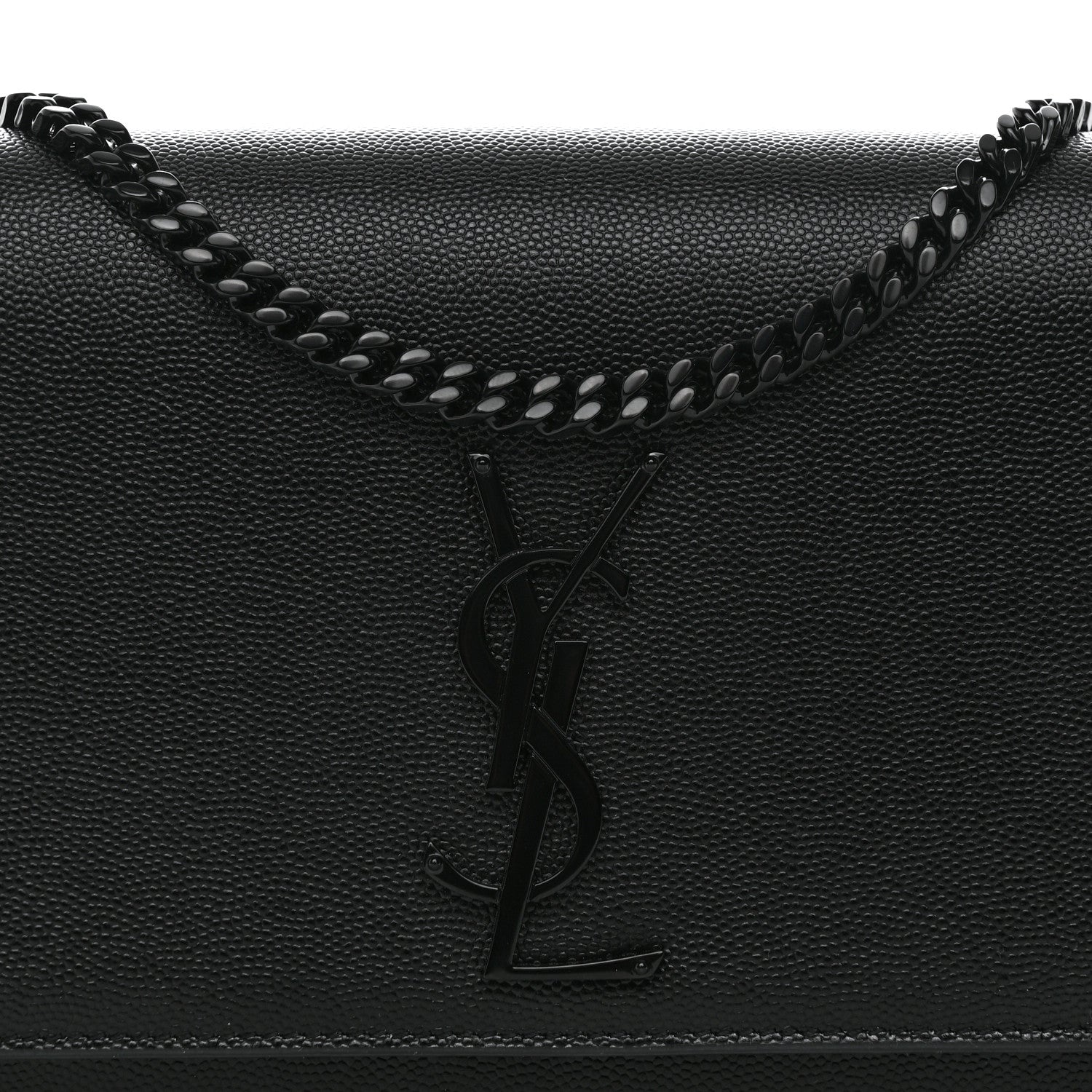 Saint Laurent Grain De Poudre Medium Classic Monogram Monochrome Kate Satchel Black 8 of 10