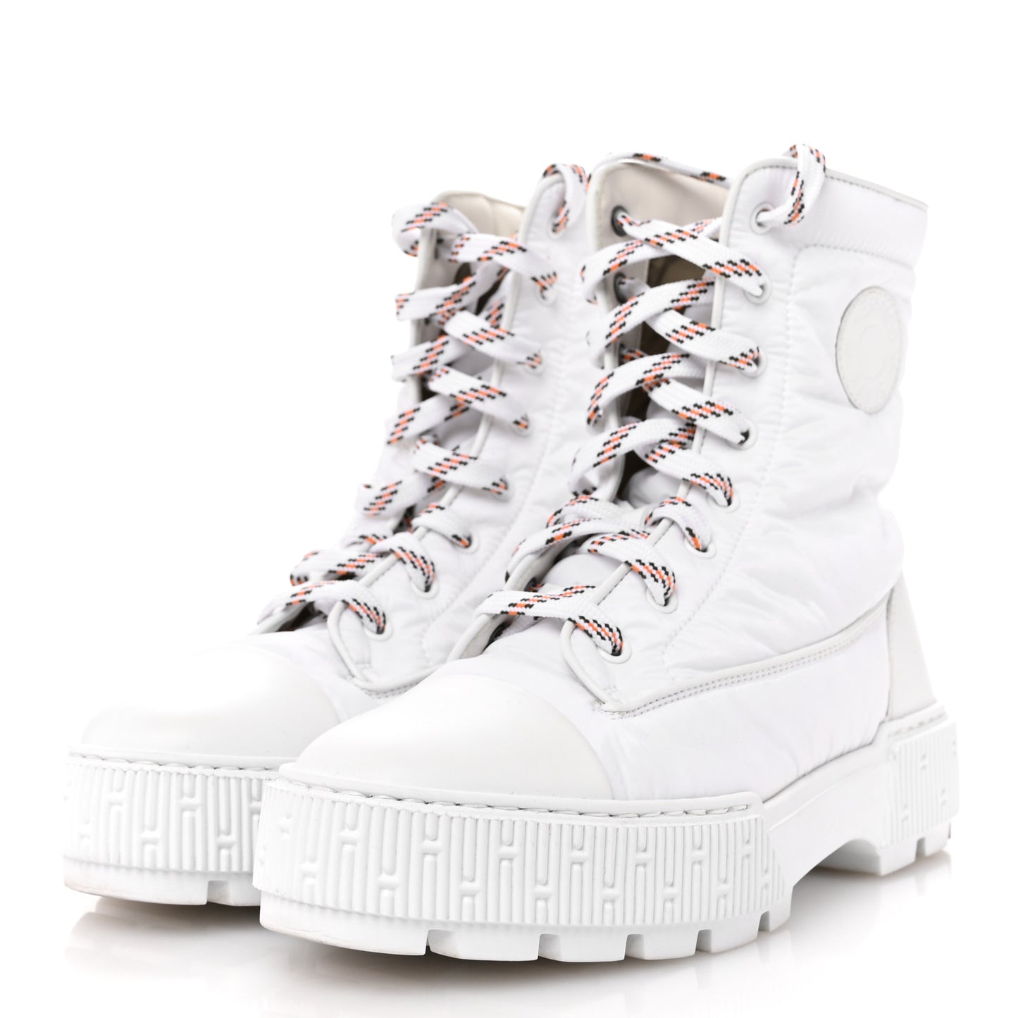 Calfskin Parachute Fresh Ankle Boots 38.5 White