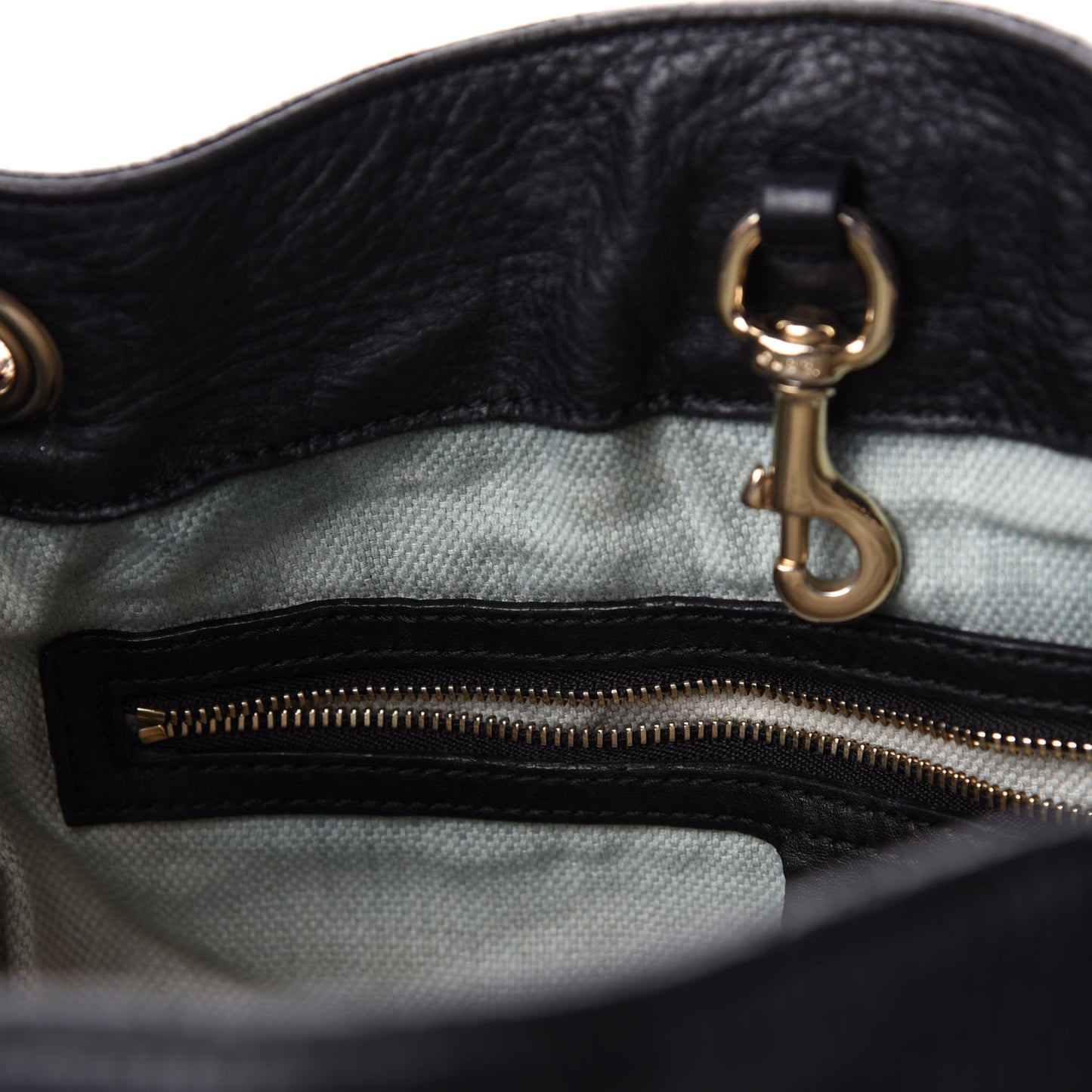 Pebbled Calfskin Medium Soho Chain Shoulder Bag Black