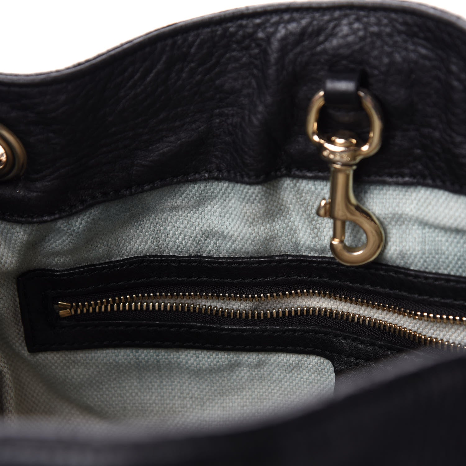 Gucci Pebbled Calfskin Medium Soho Chain Shoulder Bag Black 8 of 12