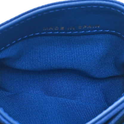 Chanel Caviar Quilted Studded CC Card Holder Blue 5 of 10