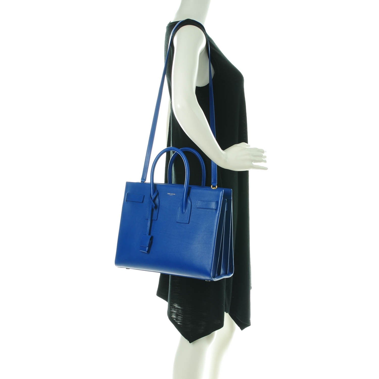 Saint Laurent Calfskin Small Sac De Jour Cobalt 2 of 7