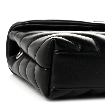Saint Laurent Calfskin Y Quilted Monogram Toy Loulou Crossbody Bag Black 9 of 10