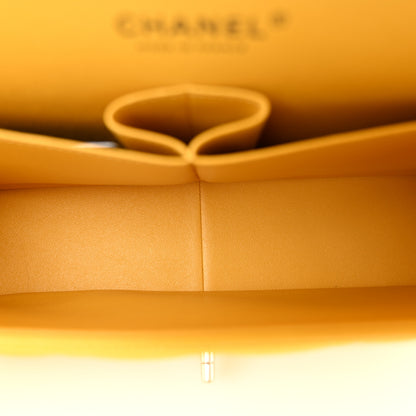 Chanel Caviar Quilted Jumbo Double Flap Yellow 5 of 11
