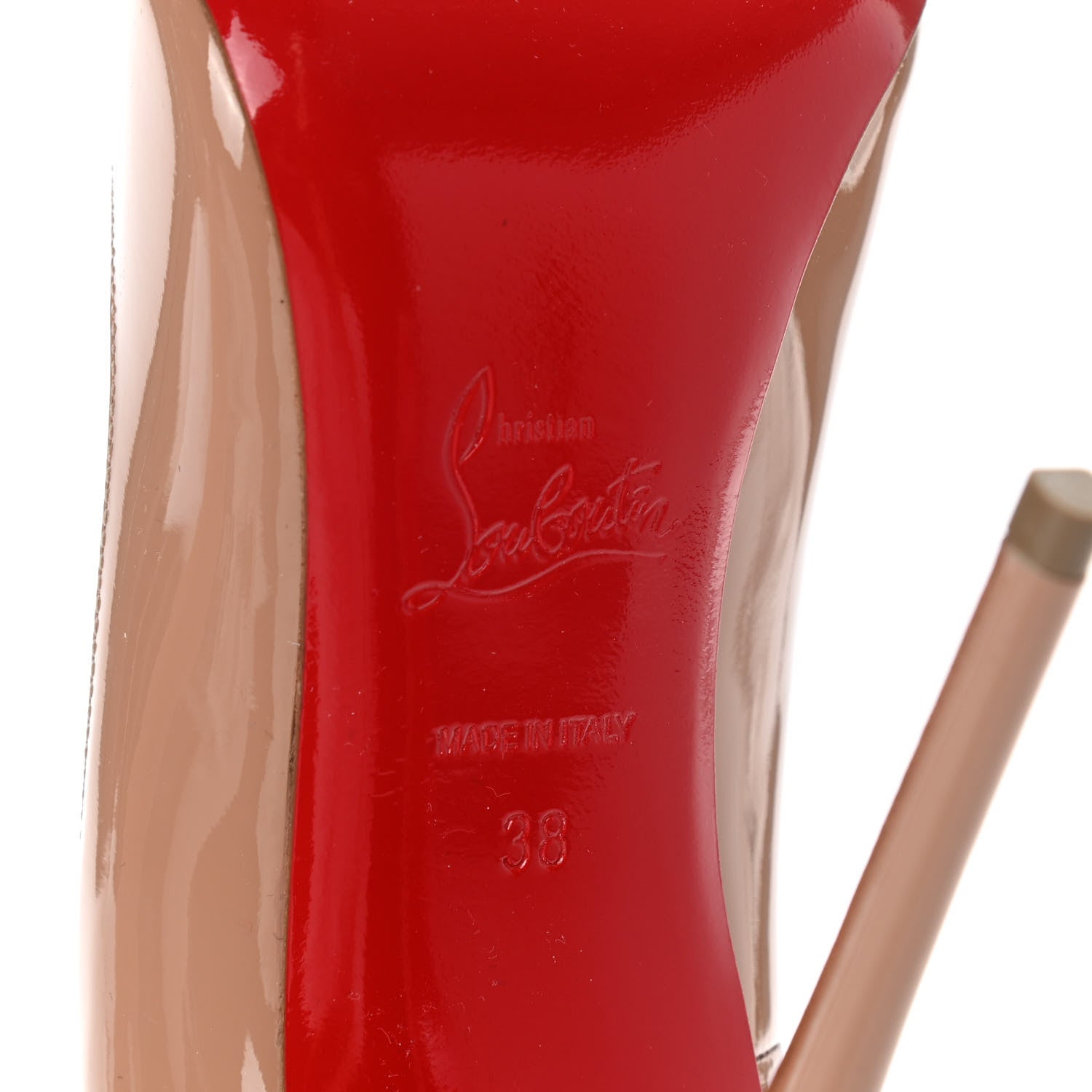 Christian Louboutin Patent So Kate 120 Pumps 38 Nude 5 of 6