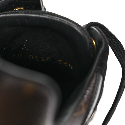 Louis Vuitton Suede Monogram Run Away Sneakers 38.5 Black 10 of 10