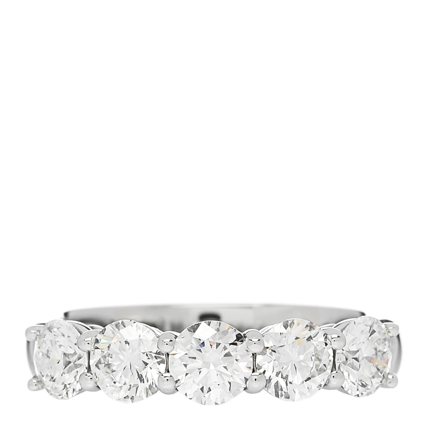 Parker & West by FASHIONPHILE Platinum Diamond 1.58ct Half Eternity Band Ring  53 6.25 1 of 9