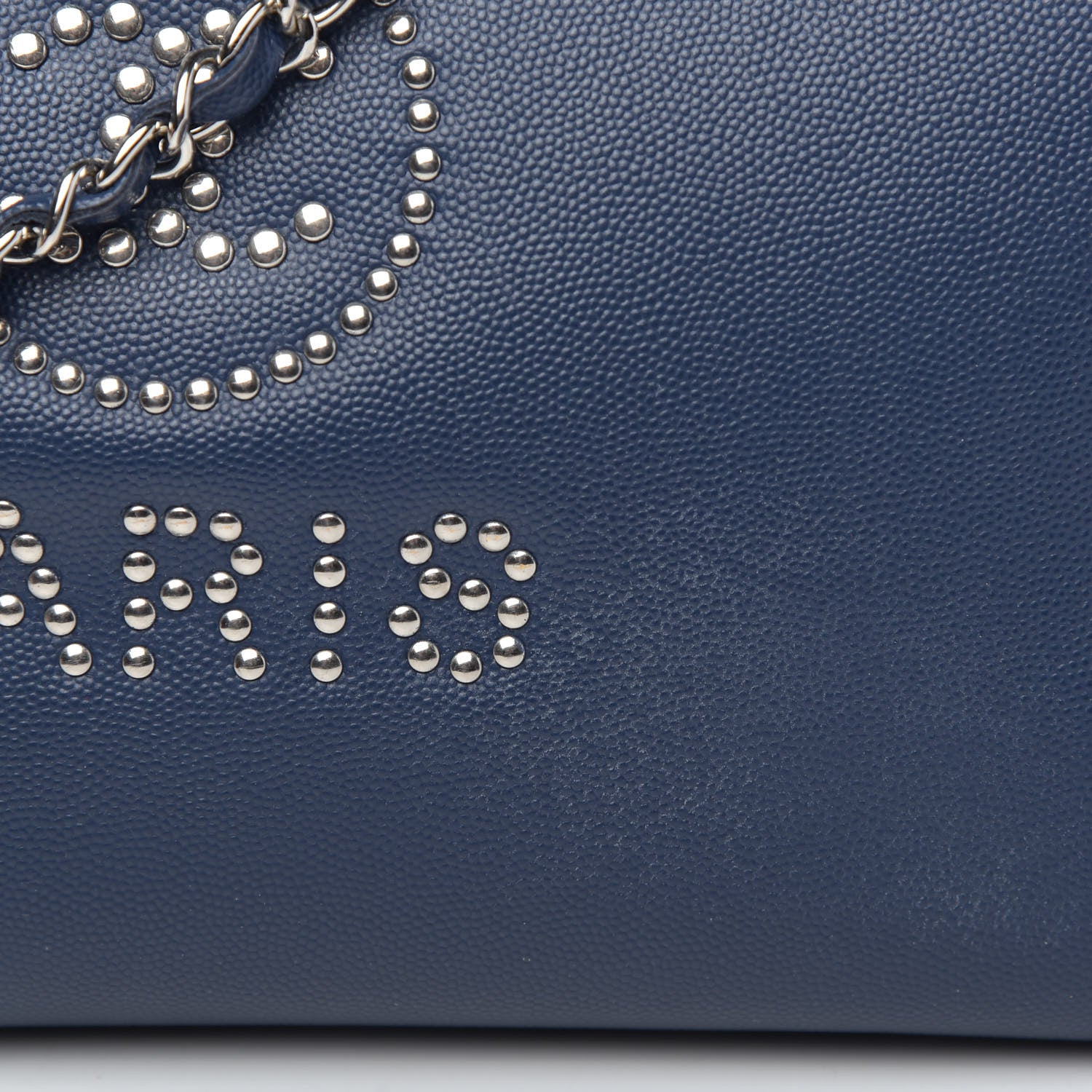 Chanel Caviar Medium Studded Deauville Tote Navy 14 of 16