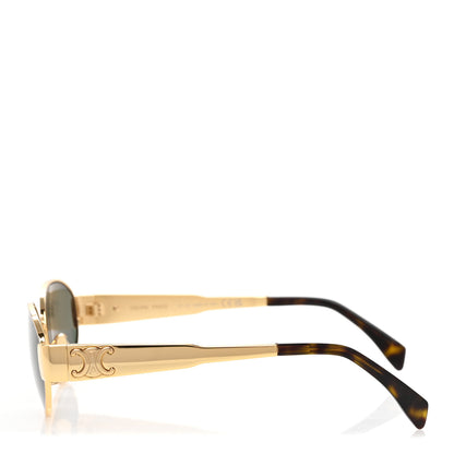 Celine Metal Triomphe 01 Sunglasses CL40235U Gold Green 3 of 8