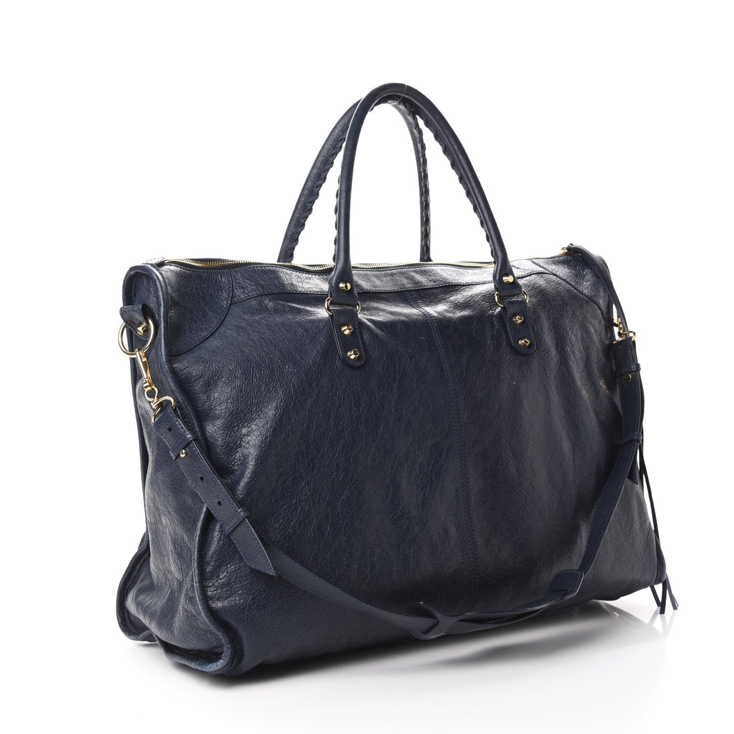 Balenciaga Agneau Classic Gold Hardware City XL Bleu Obscur 4 of 11