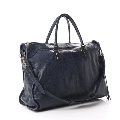 Balenciaga Agneau Classic Gold Hardware City XL Bleu Obscur 4 of 11