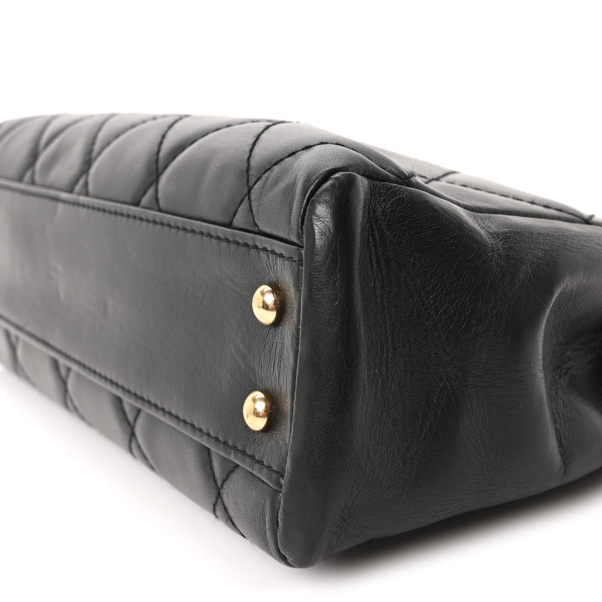 Chanel Calfskin Quilted Perforated Edge Tote  Black 10 of 10