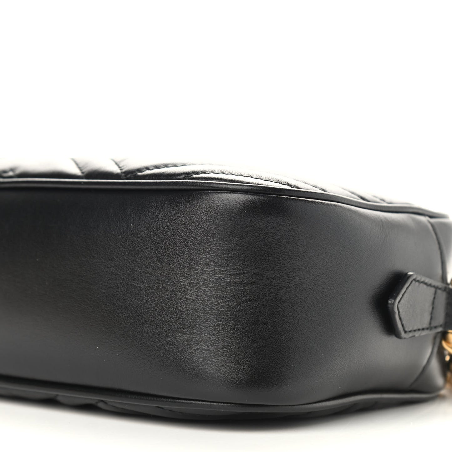 Calfskin Matelasse Small GG Marmont Chain Shoulder Bag Black