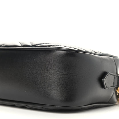 Gucci Calfskin Matelasse Small GG Marmont Chain Shoulder Bag Black 9 of 9
