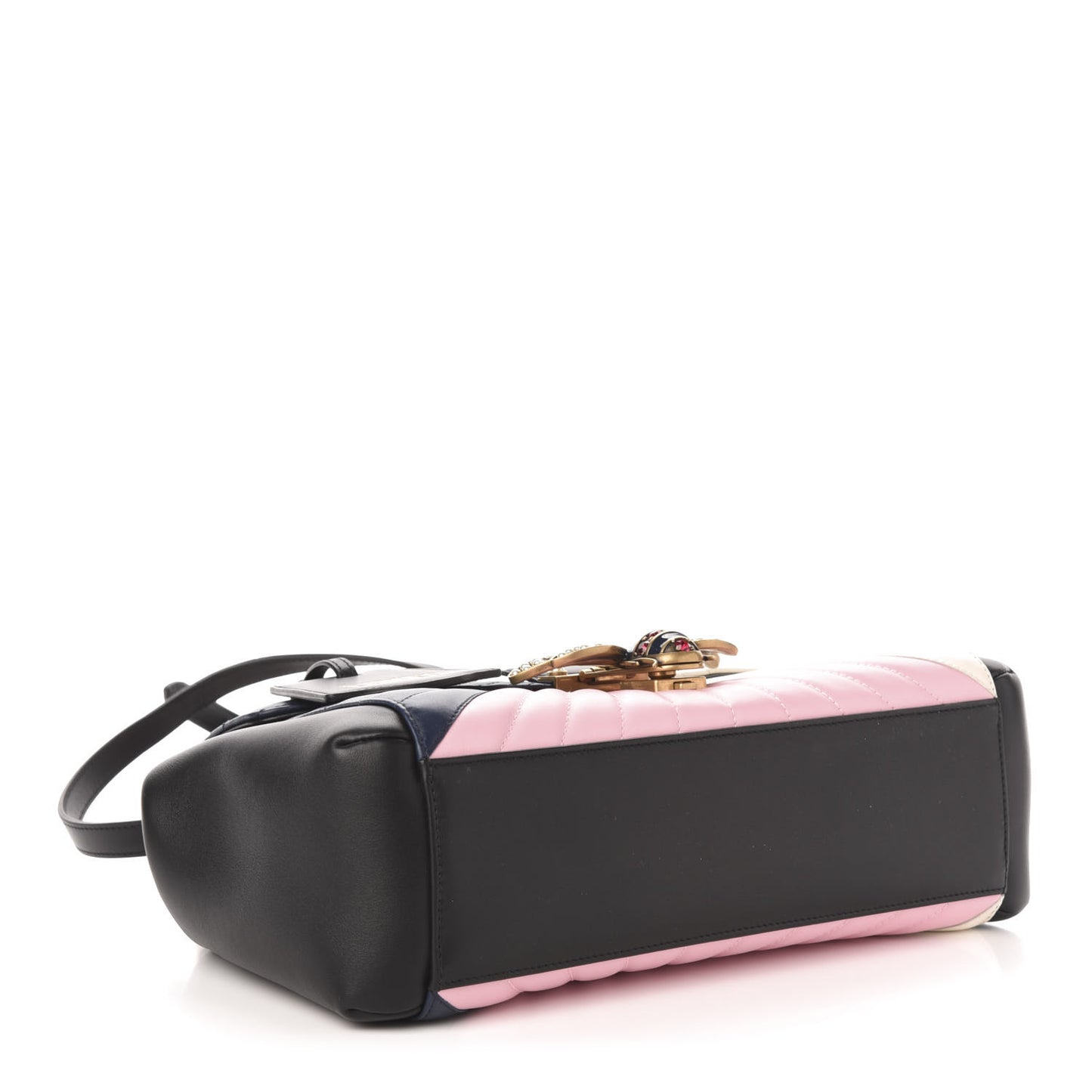 Calfskin Bamboo Trapuntata Queen Margaret Top Handle Bag Blue Agata Hibiscus Red Mystic White Sugar Pink