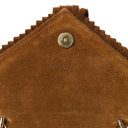 Saint Laurent Suede Fringe Baby Monogram Satchel Light Ocre 7 of 15