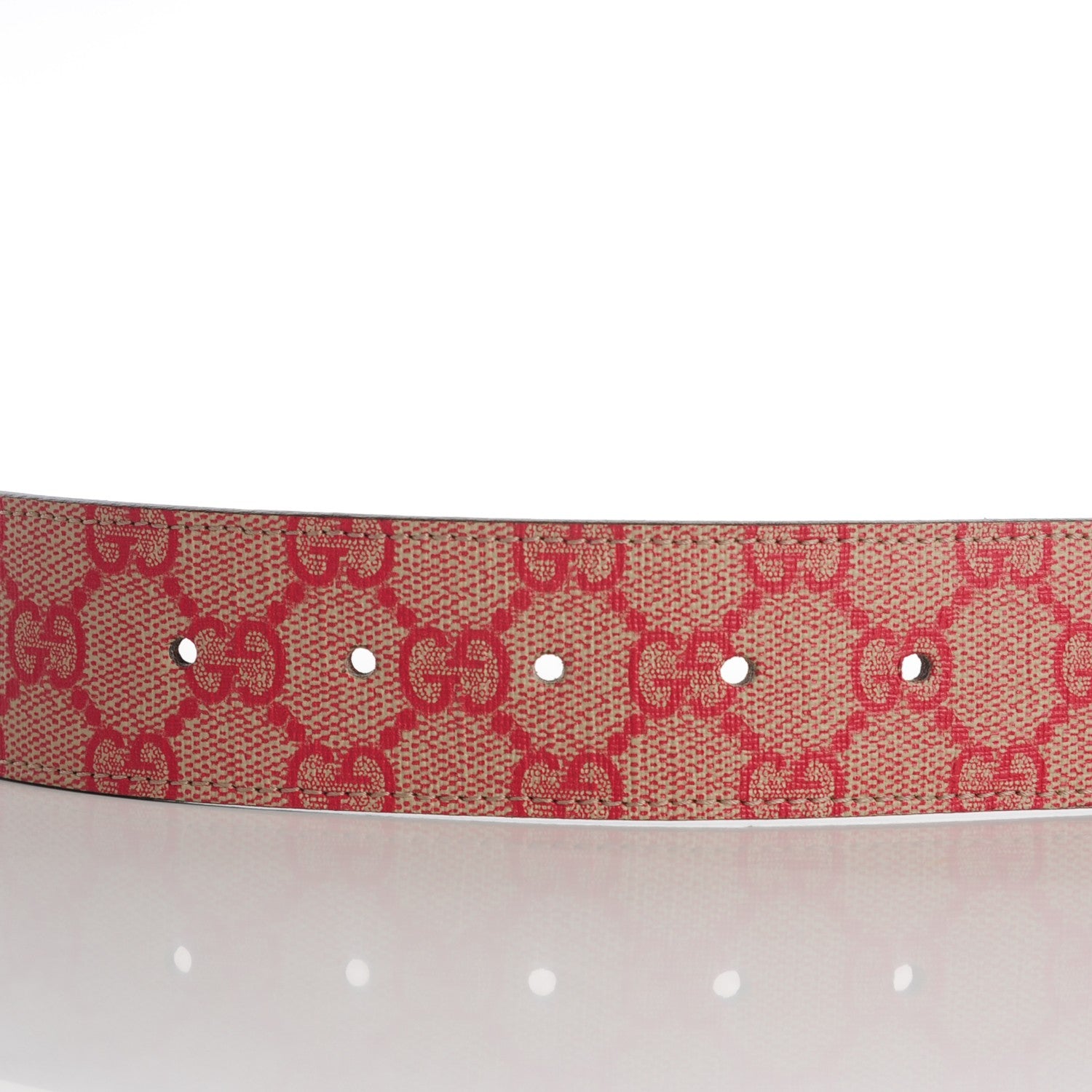 Gucci GG Plus Monogram Interlocking G Belt 95 38 Red 5 of 7