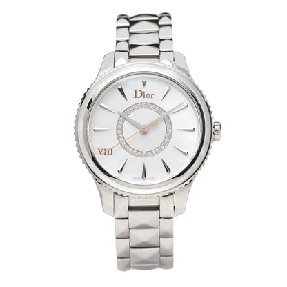 Christian Dior Stainless Steel Diamond Mother of Pearl 32mm Dior VIII Montaigne Quartz Watch 1 of 7