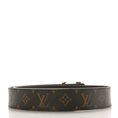 Louis Vuitton Calfskin Monogram 30mm LV Initiales Reversible Belt 85 34 Brown 2 of 7