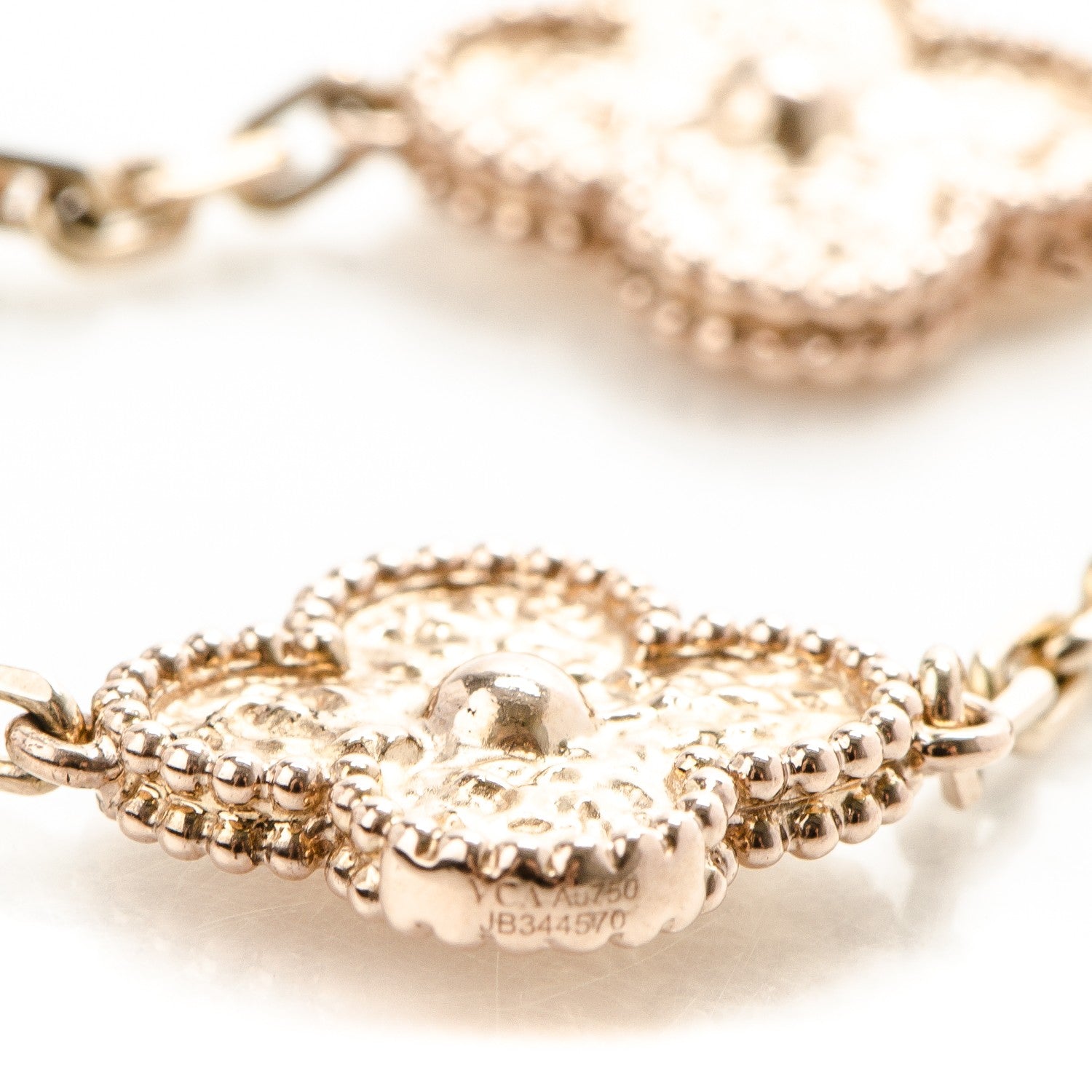 Van Cleef & Arpels 18K Rose Gold 5 Motifs Vintage Alhambra Bracelet 5 of 6