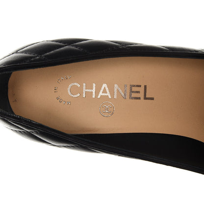 Chanel Lambskin Quilted Cap Toe Pumps 38.5 Black 6 of 9