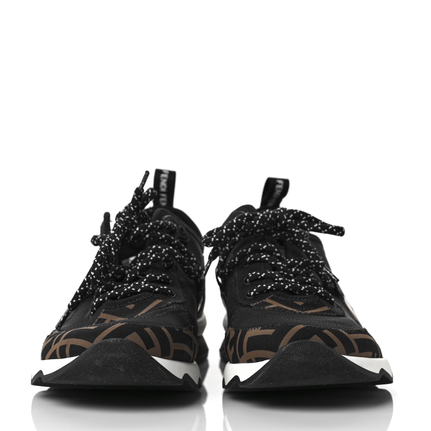 Fendi Technical Mesh Lycra FFreedom Patchwork Sneakers 41 Black Tobacco 2 of 7