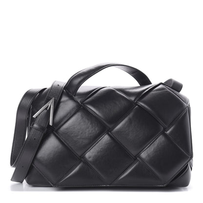 Bottega Veneta Nappa Intreccio Padded Top Handle Shoulder Bag Black 1 of 9