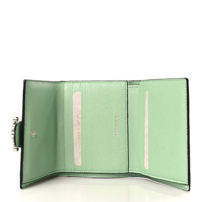 Jimmy Choo Calfskin Crystal Cheri Case Wallet Light Green 5 of 6