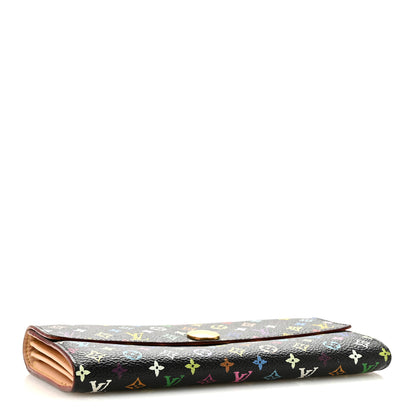 Louis Vuitton Monogram Multicolor Sarah Wallet Black 4 of 9