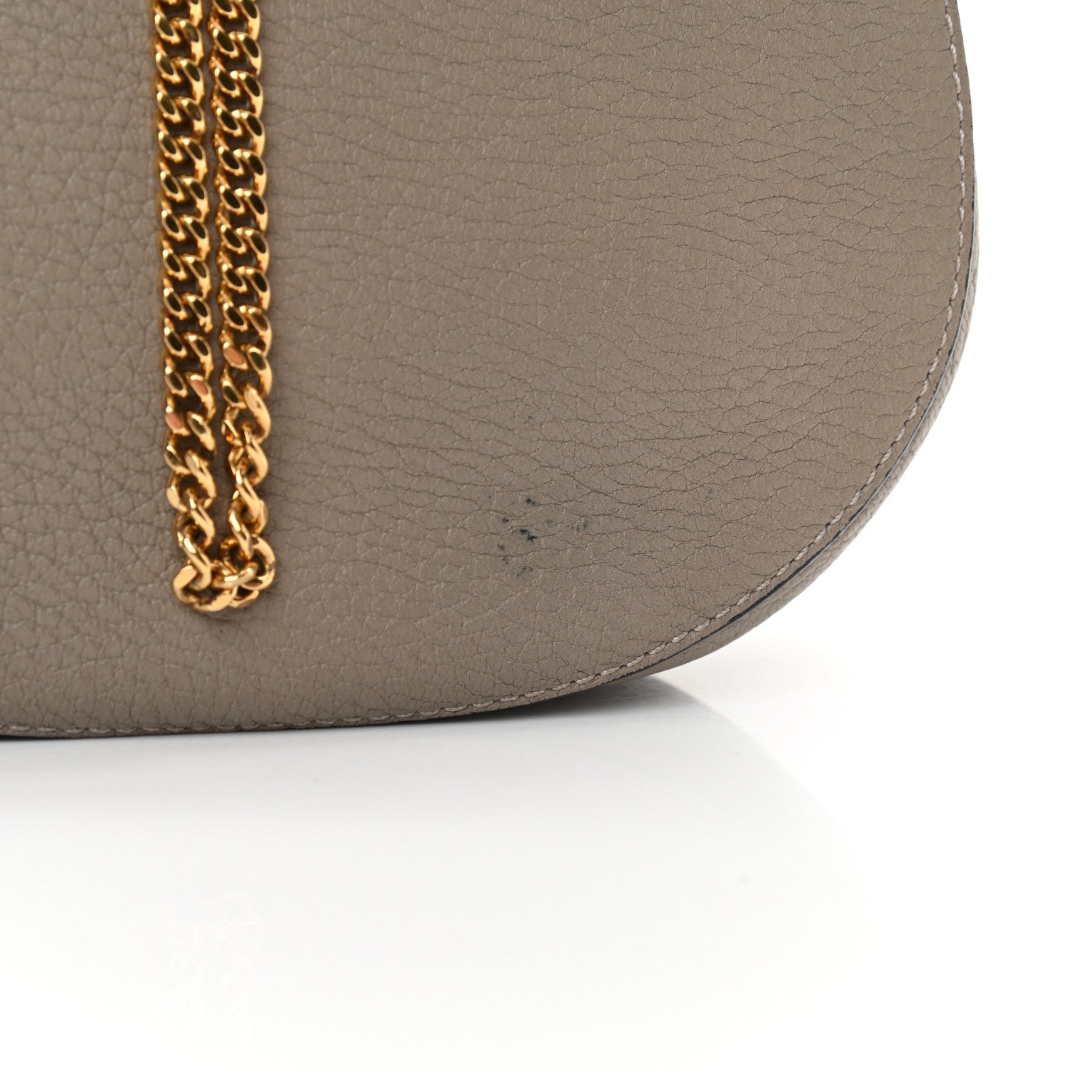 Chloe Grained Lambskin Mini Drew Shoulder Bag Motty Grey 14 of 15