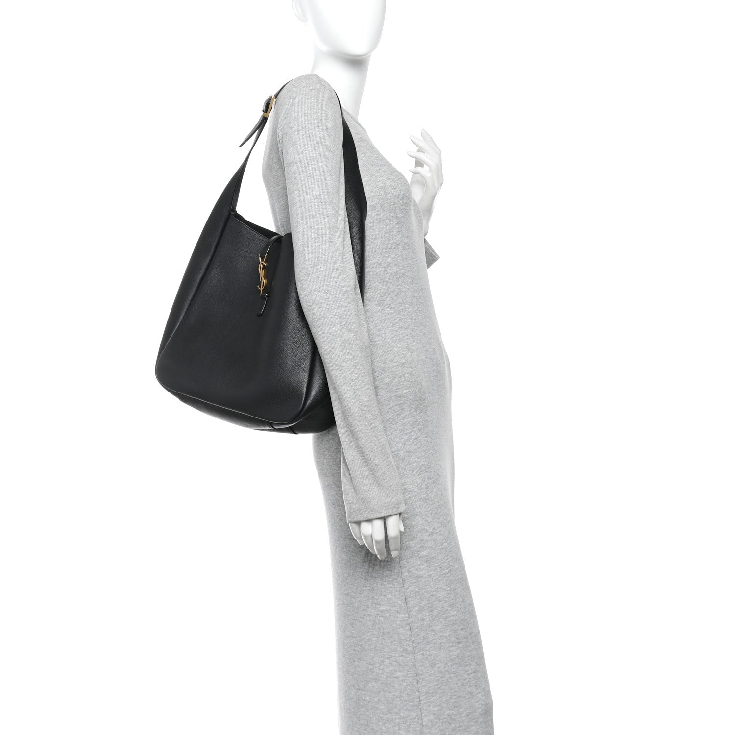 Saint Laurent Supple Calfskin Large Le 5 A 7 Soft Hobo Black 2 of 9