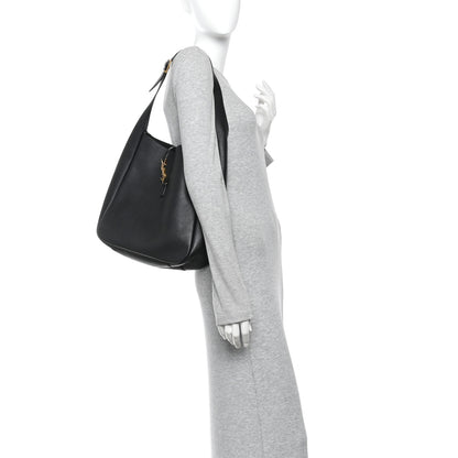 Saint Laurent Supple Calfskin Large Le 5 A 7 Soft Hobo Black 2 of 9