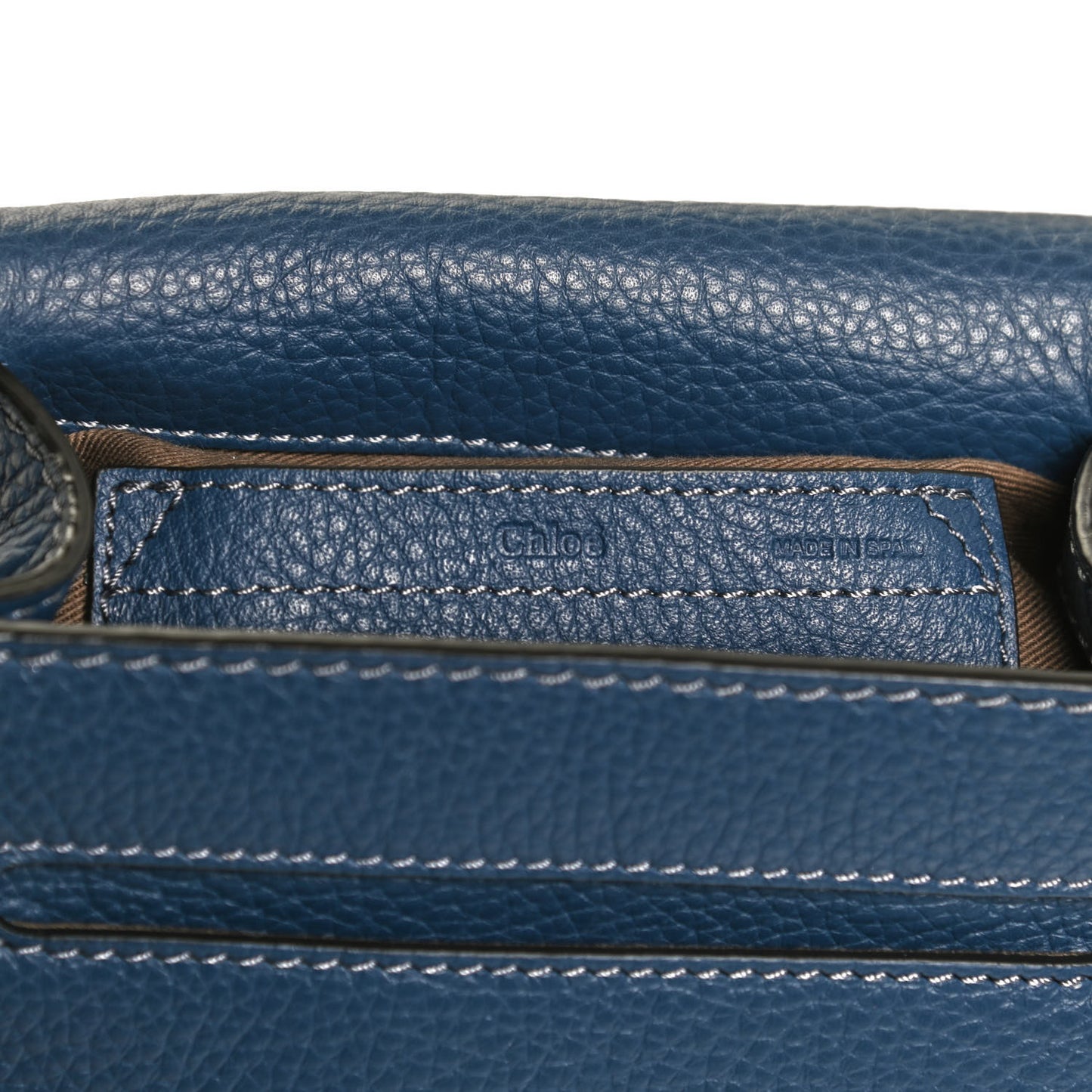 Calfskin Mini Marcie Round Crossbody Bag Royal Navy