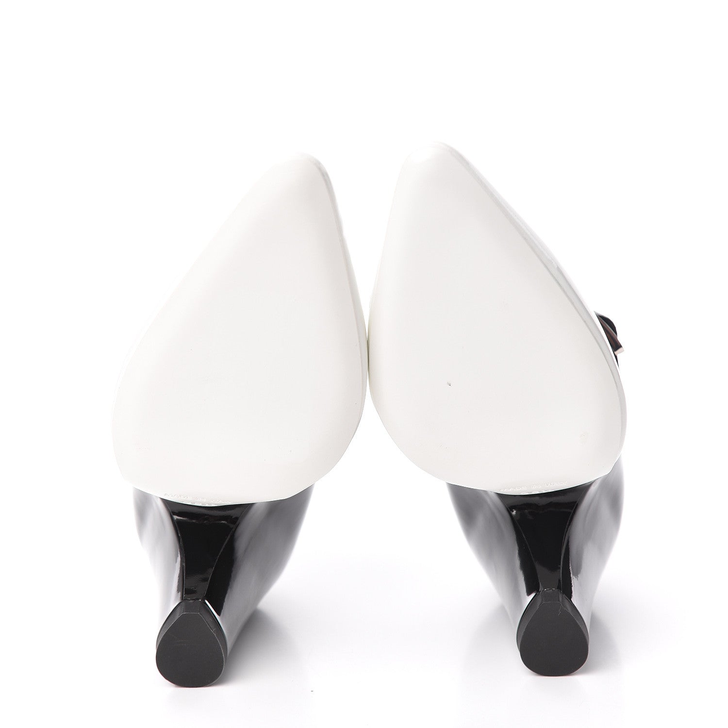 Chanel Patent Calfskin Pumps 36.5 Black White 5 of 8