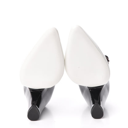 Chanel Patent Calfskin Pumps 36.5 Black White 5 of 8