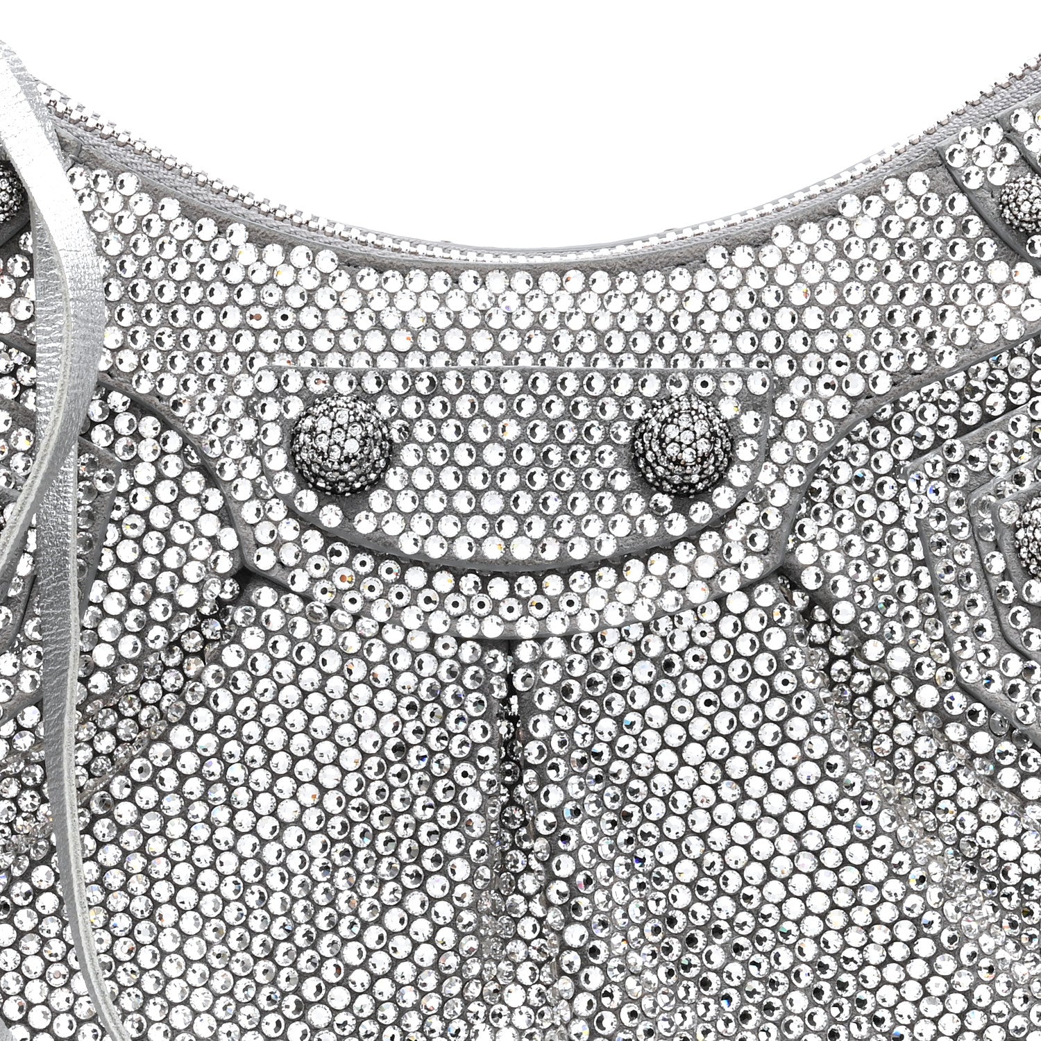 Balenciaga Rhinestone Encrusted Le Cagole Shoulder Bag XS Silver 8 of 10