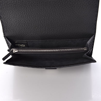 Fendi Cuoio Romano Selleria Peekaboo Continental Wallet Asfalto 5 of 10