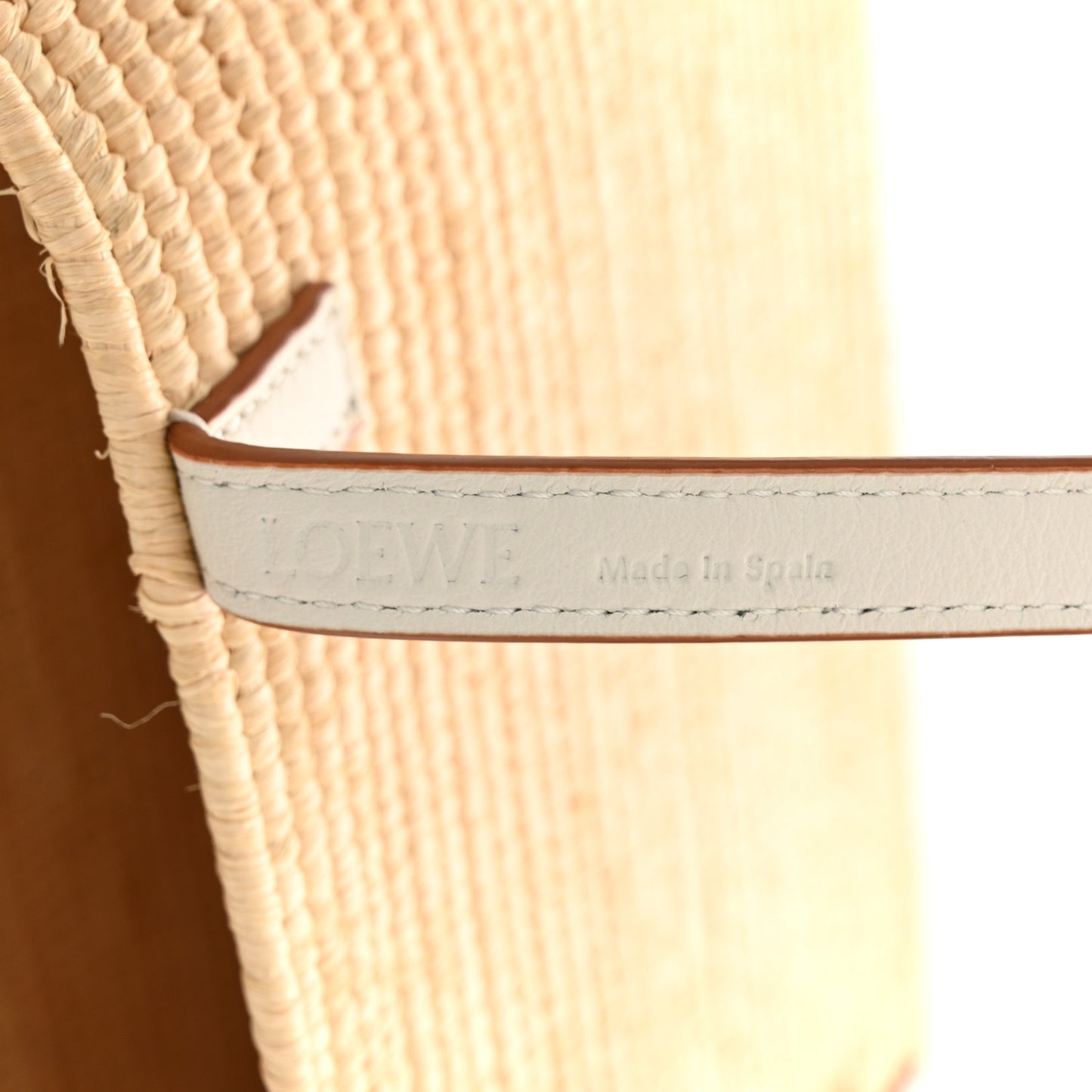 Raffia Square Small Basket Tote Bag Natural White