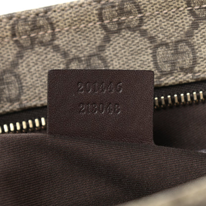 Gucci GG Supreme Monogram Medium Flat Messenger Bag Dark Brown 6 of 8