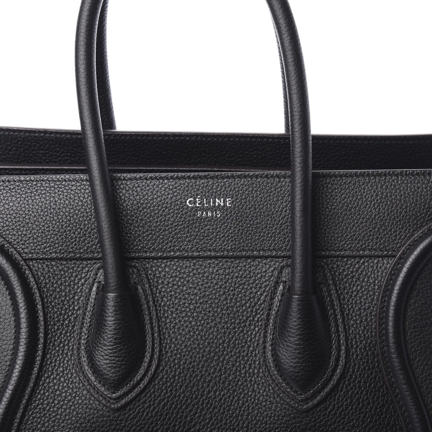 Drummed Calfskin Micro Luggage Black