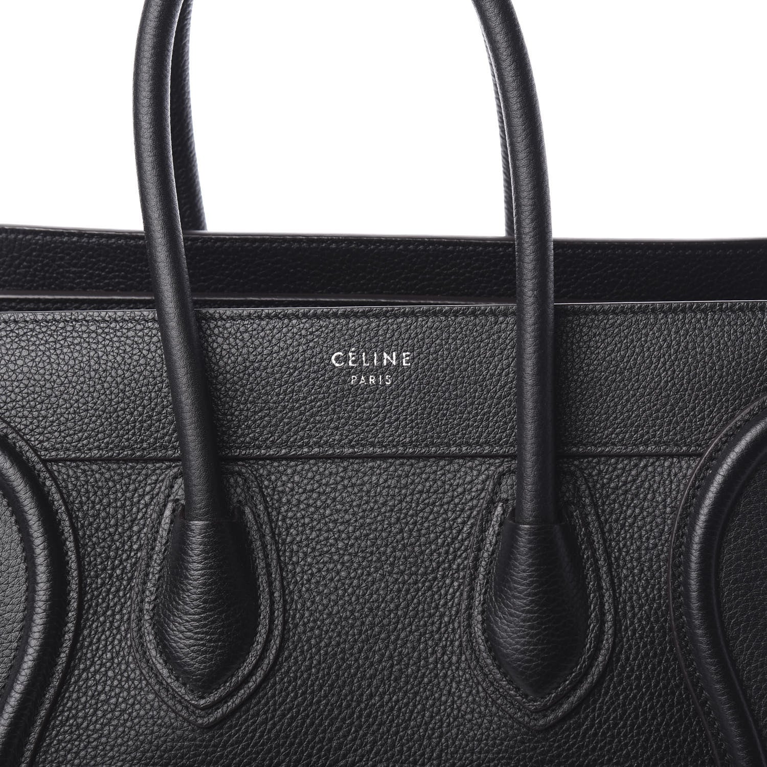 Celine Drummed Calfskin Micro Luggage Black 6 of 8