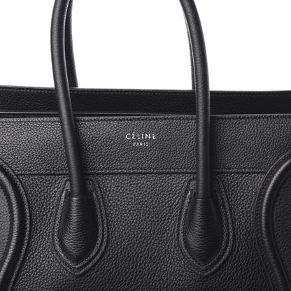 Celine Drummed Calfskin Micro Luggage Black 6 of 8