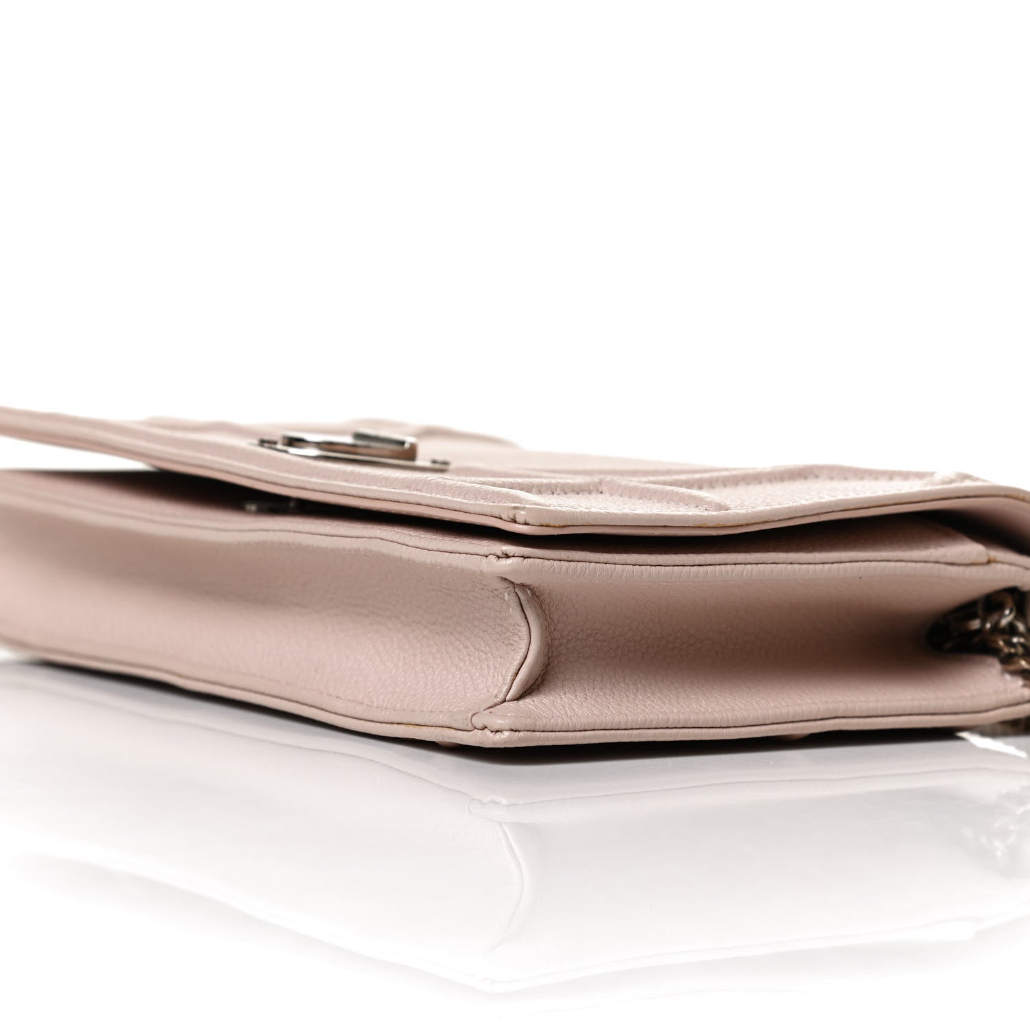 Christian Dior Grained Calfskin Diorama Wallet on Chain Pouch Rose Poudre 9 of 11