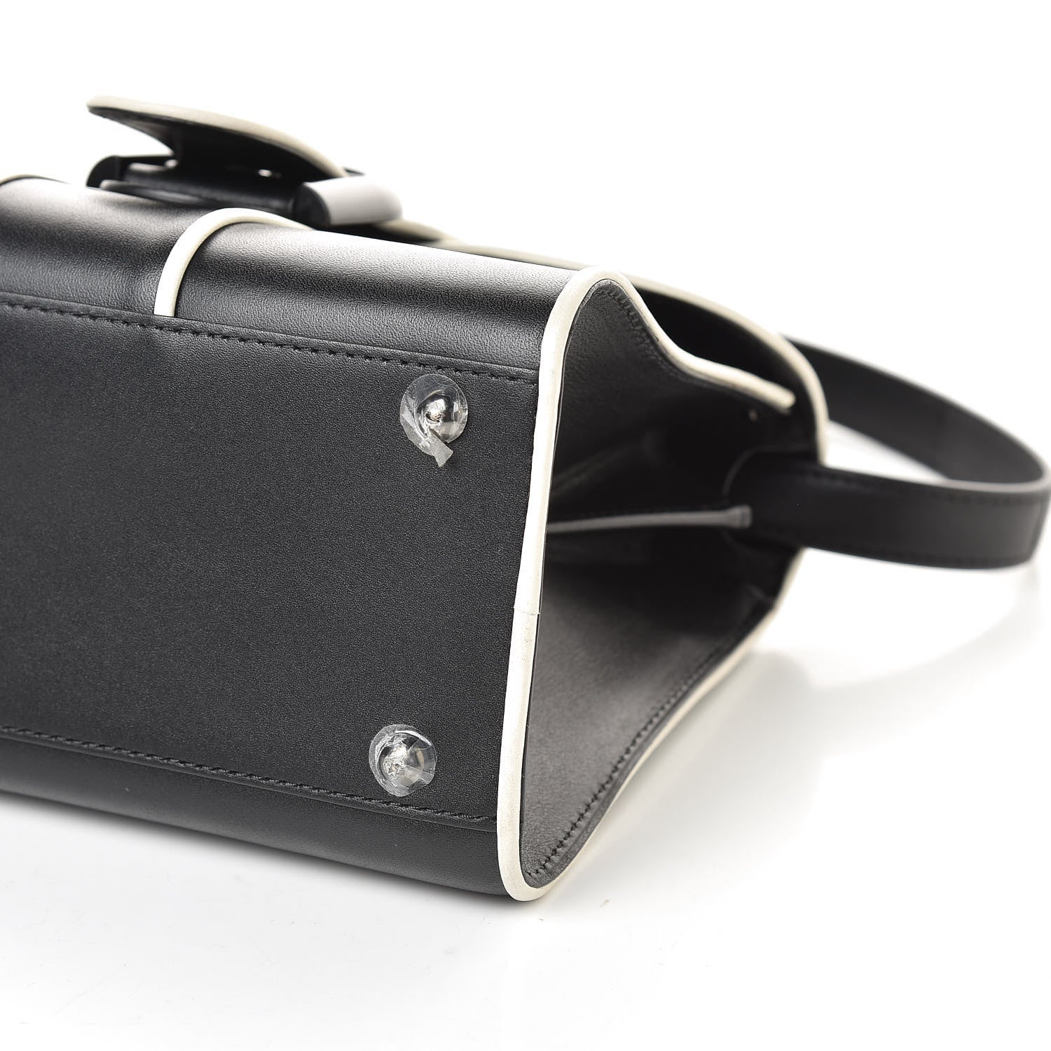 Delvaux Calfskin Illusion Piped Mini Brillant Satchel Black 9 of 9