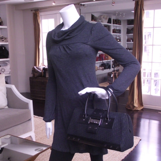 Monogram Bowler Tote Black