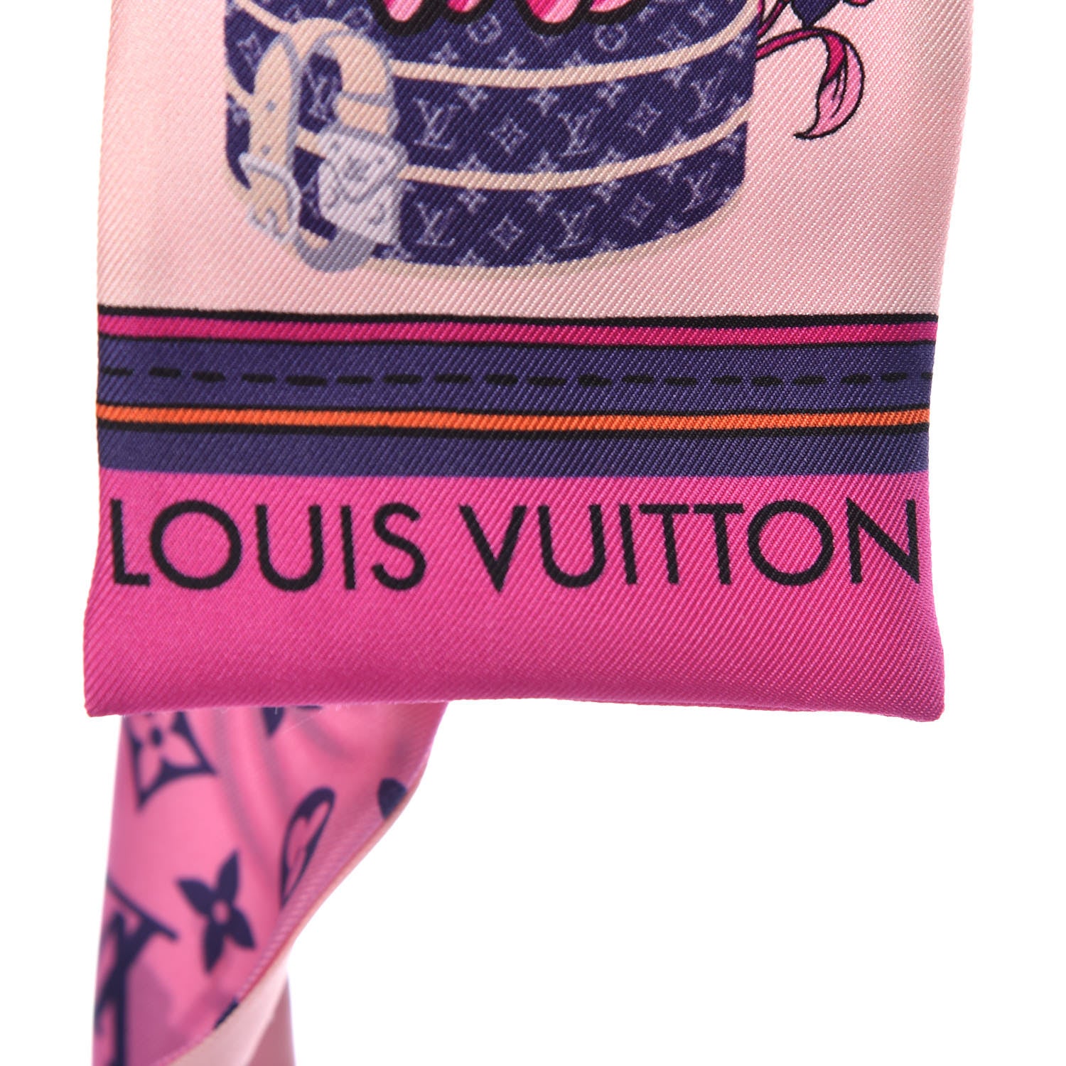 Louis Vuitton Silk Monogram Superstition Bandeau Rose 5 of 5